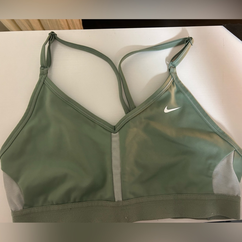 NIKE green Indy Sports Bra